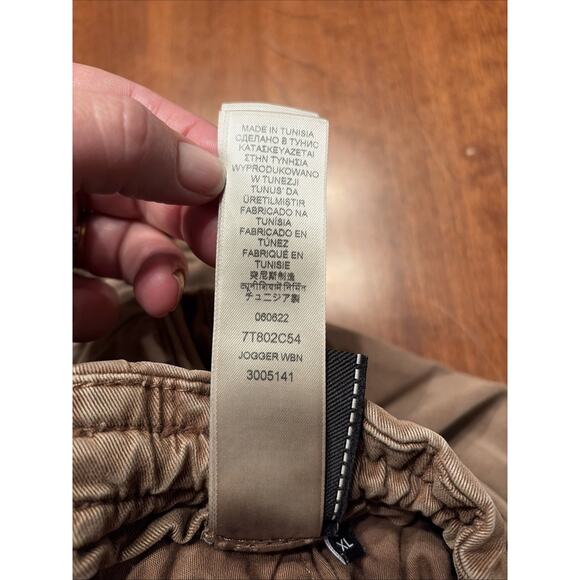 7 For All Mankind Jogger Chino Pants Mens XL Khaki Drawstring - Picture 6 of 11